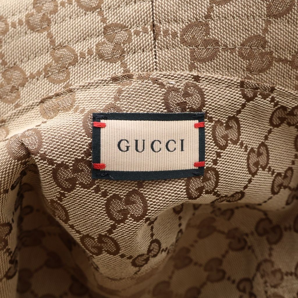 Gucci GG Logo Reversible Bucket Hat Beige — view 7