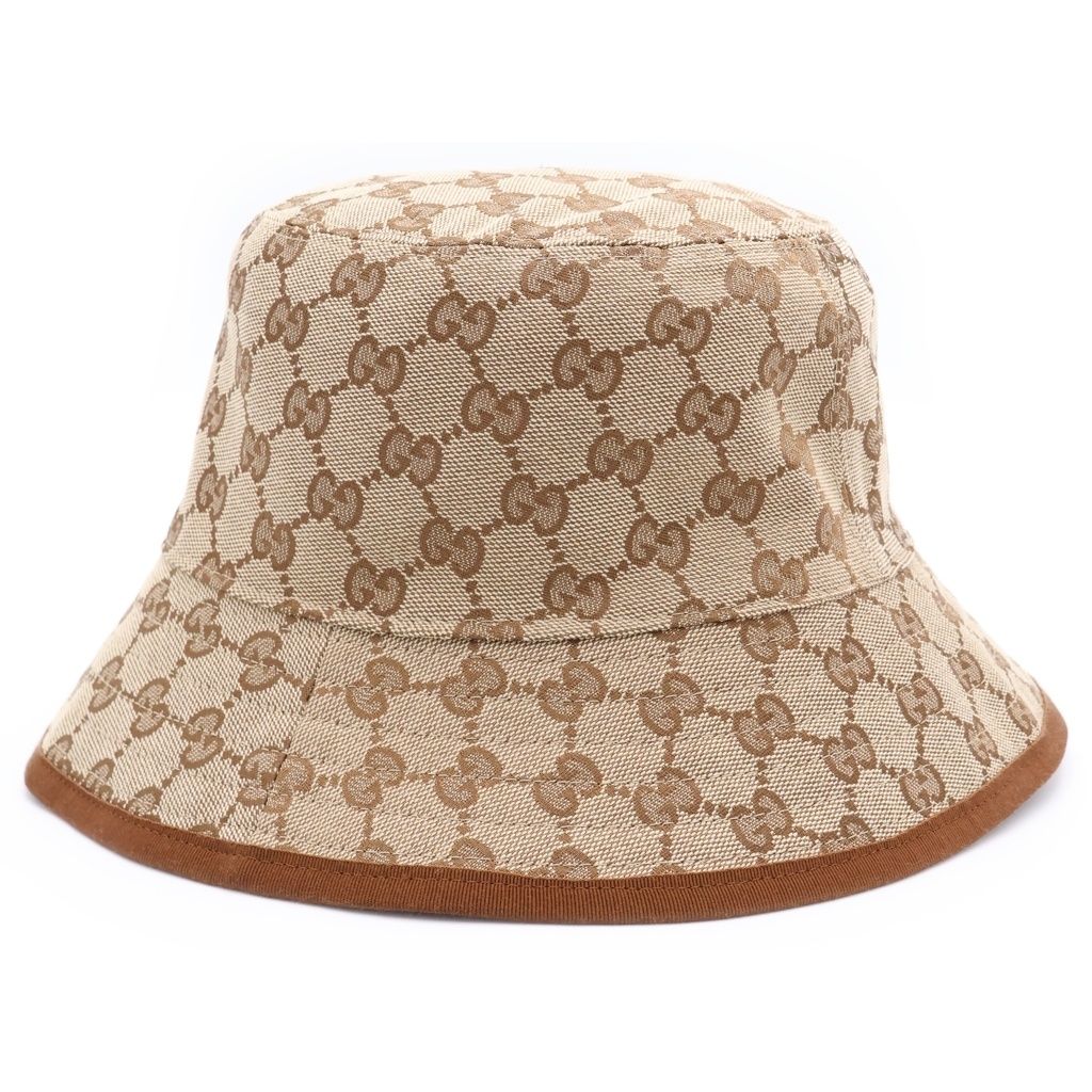Gucci GG Logo Reversible Bucket Hat Beige