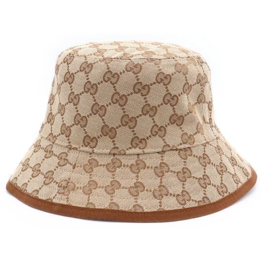 Gucci GG Logo Reversible Bucket Hat Beige