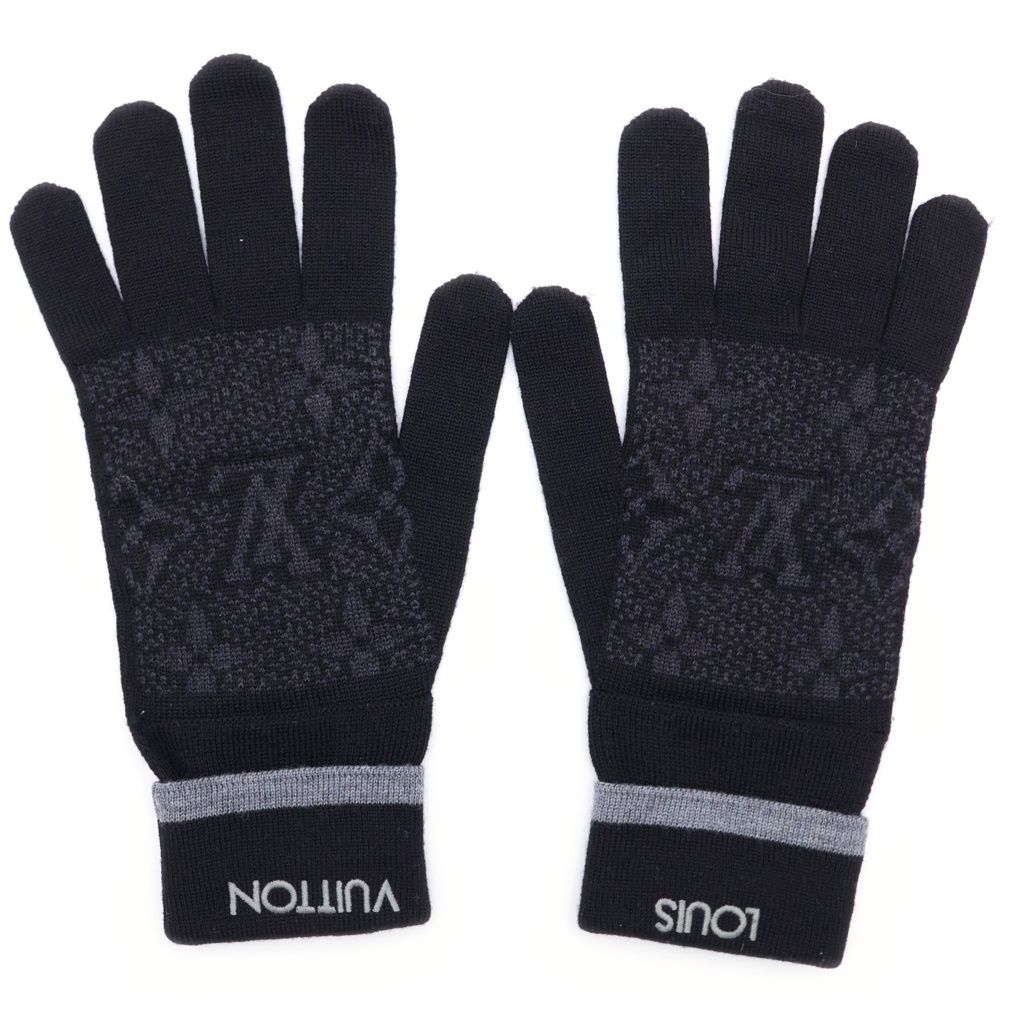Louis Vuitton Monogram Eclipse Gloves Black