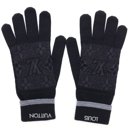 Louis Vuitton Monogram Eclipse Gloves Black