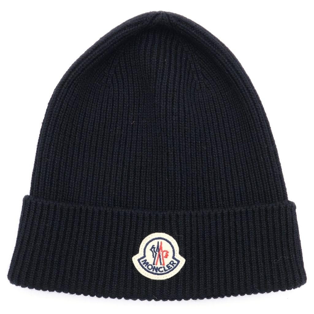 Moncler Wool Beanie Knit Hat Black