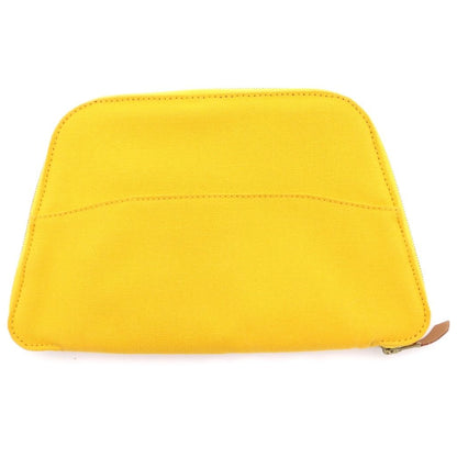 Hermes Bolide Pouch Grooming Set Canvas Jaune Scissors Tweezers Yellow Silver — view 2
