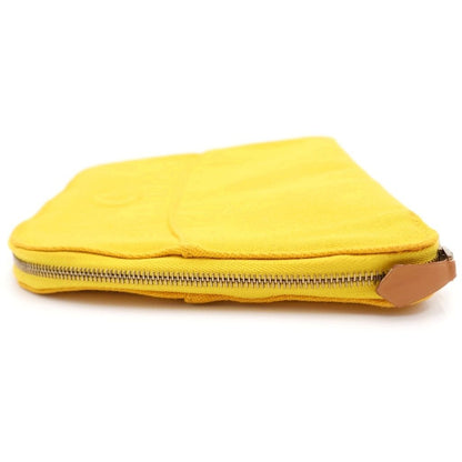 Hermes Bolide Pouch Grooming Set Canvas Jaune Scissors Tweezers Yellow Silver — view 3