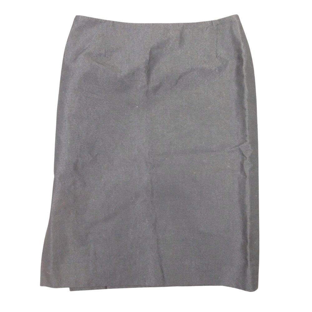 Louis Vuitton Cotton Linen Tight Skirt Knee Length Side Slit 36 Sill Bague — view 2