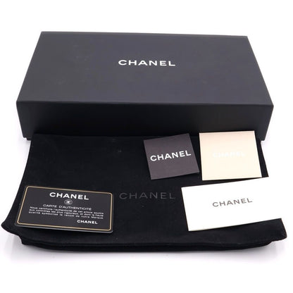 Chanel Quilted Wallet Card Case Goatskin Champagne Gold Silver — view 6