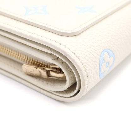 Louis Vuitton Monogram Eclipse Portefeuille Clair Bifold Wallet White Blue — view 5