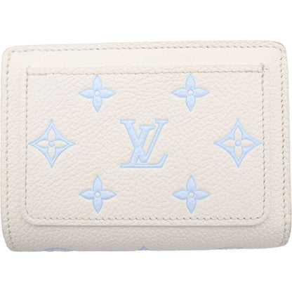 Louis Vuitton Monogram Eclipse Portefeuille Clair Bifold Wallet White Blue
