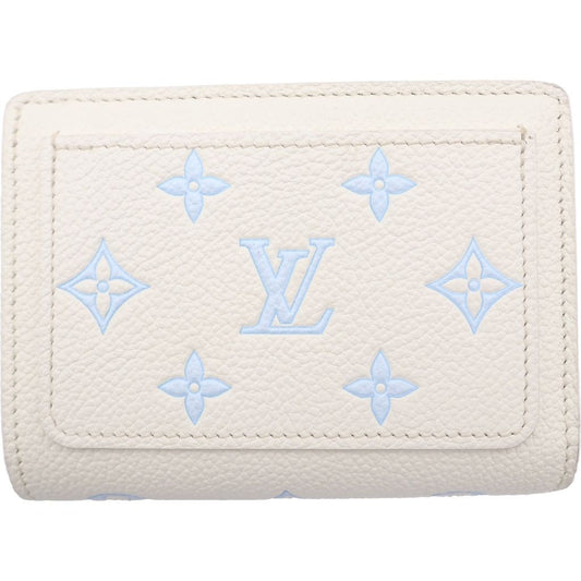 Louis Vuitton Monogram Eclipse Portefeuille Clair Bifold Wallet White Blue