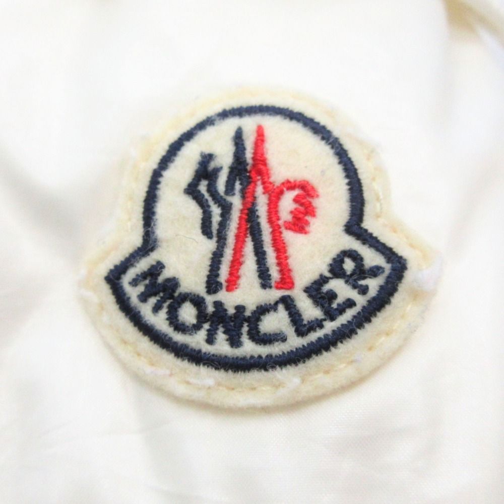 Moncler Hood Zip Up Hoodie Logo Line Brushed Lining XS White — view 7