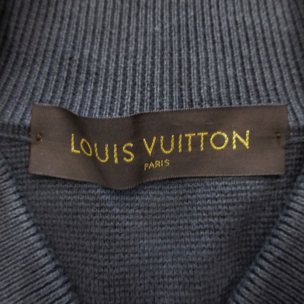 Louis Vuitton LV Circle Logo Knit Jacket Cashmere Blend Cotton Sleeve Contrast — view 8