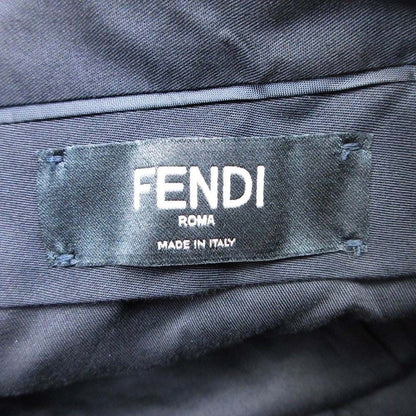 Fendi Notac Trousers Tapered Pants Glossy Gabardine 46 Black — view 7