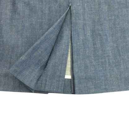 Celine Phoebe Philo Era Denim Skirt Knee Length Slit Flare Archive 36 Indigo — view 4