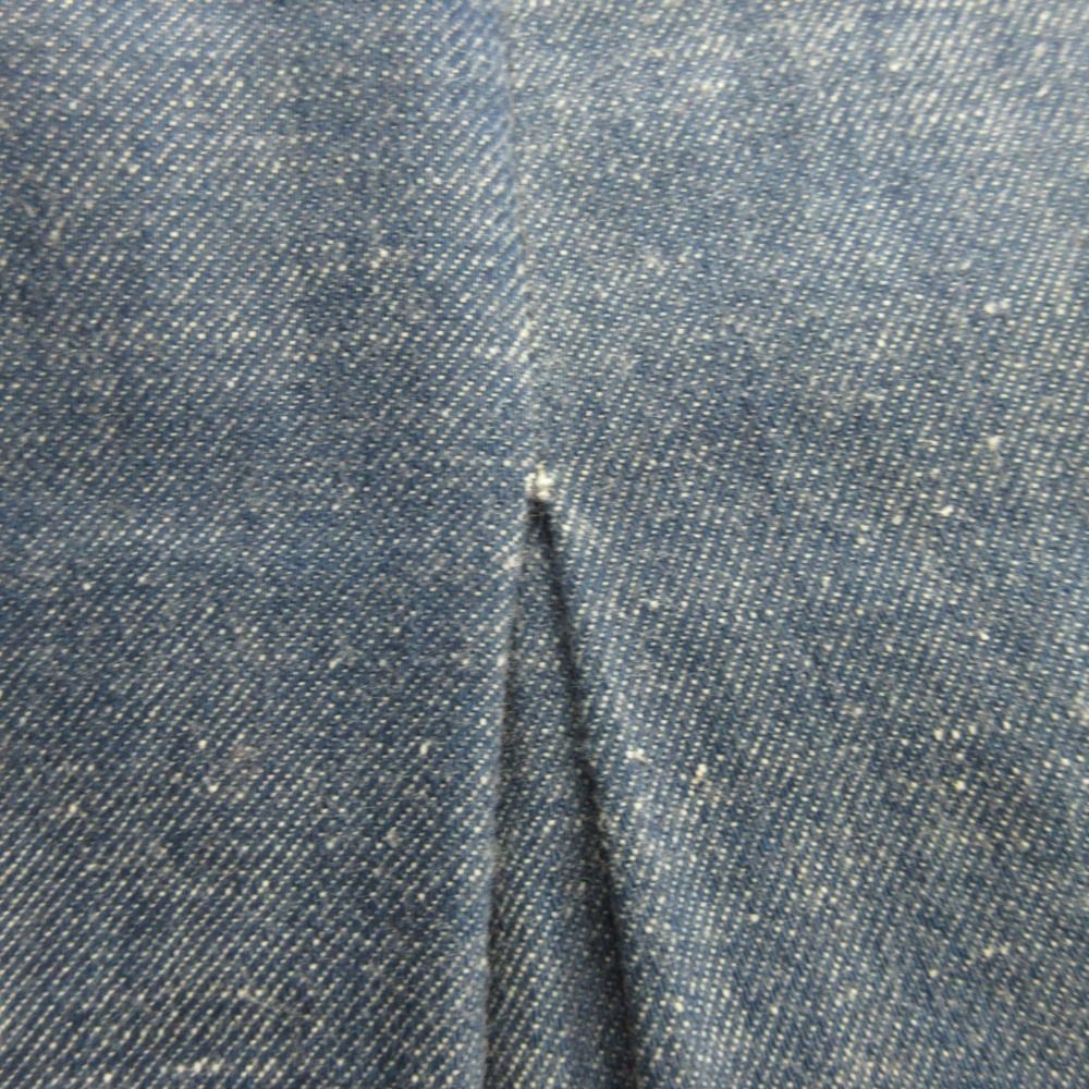 Celine Phoebe Philo Era Denim Skirt Knee Length Slit Flare Archive 36 Indigo — view 5