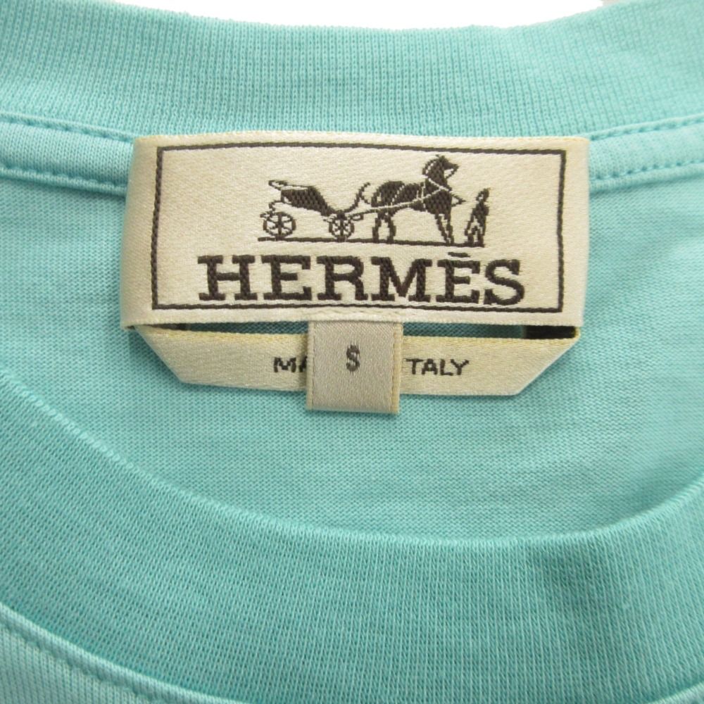 Hermes Chevaux en Symetrie T-Shirt Patch S Blue — view 7