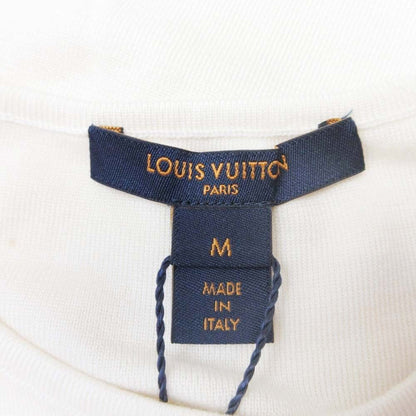 Louis Vuitton Knit Top Wool Silk Chiffon Ruffle Frill Open Shoulder M Ivory — view 6
