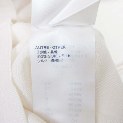 Louis Vuitton Knit Top Wool Silk Chiffon Ruffle Frill Open Shoulder M Ivory — view 8