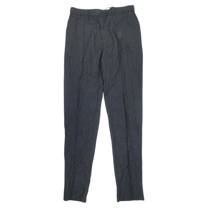 Fendi Perforated Dot Tapered Easy Pants Center Seam Trousers Wool 50 Black