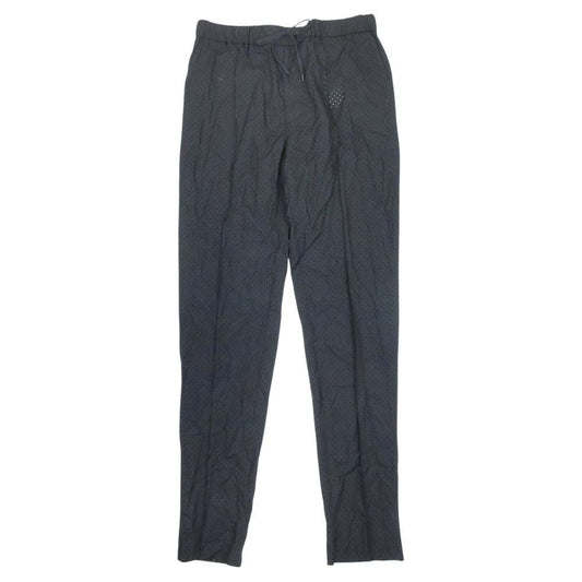 Fendi Perforated Dot Tapered Easy Pants Center Seam Trousers Wool 50 Black