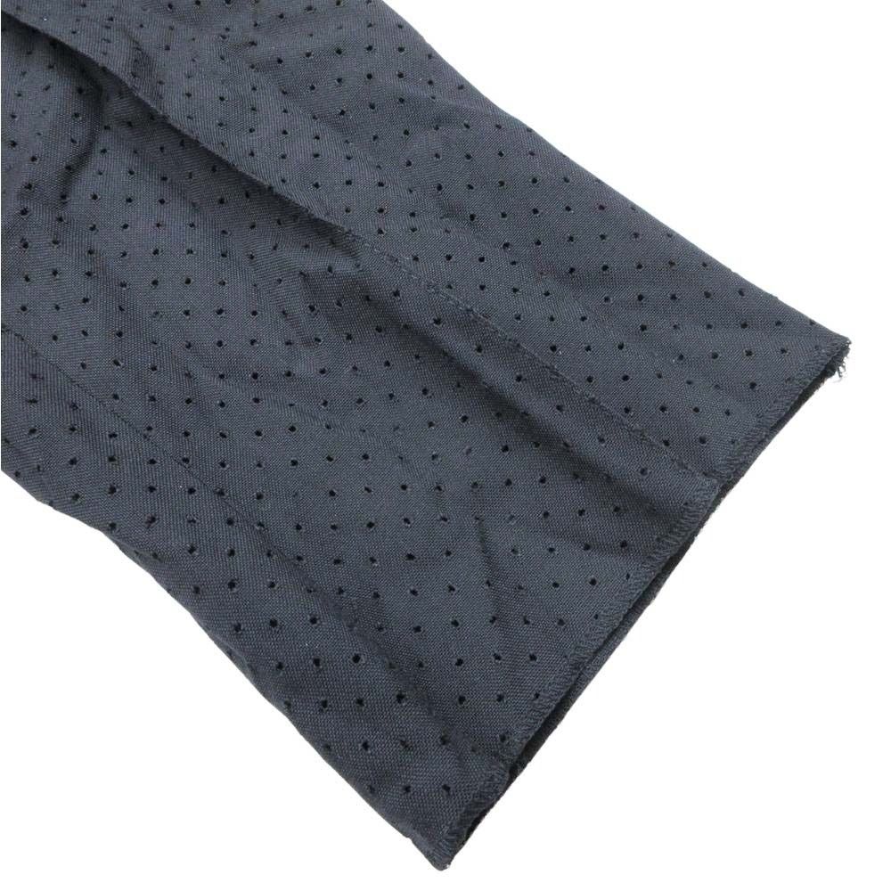Fendi Perforated Dot Tapered Easy Pants Center Seam Trousers Wool 50 Black — view 5