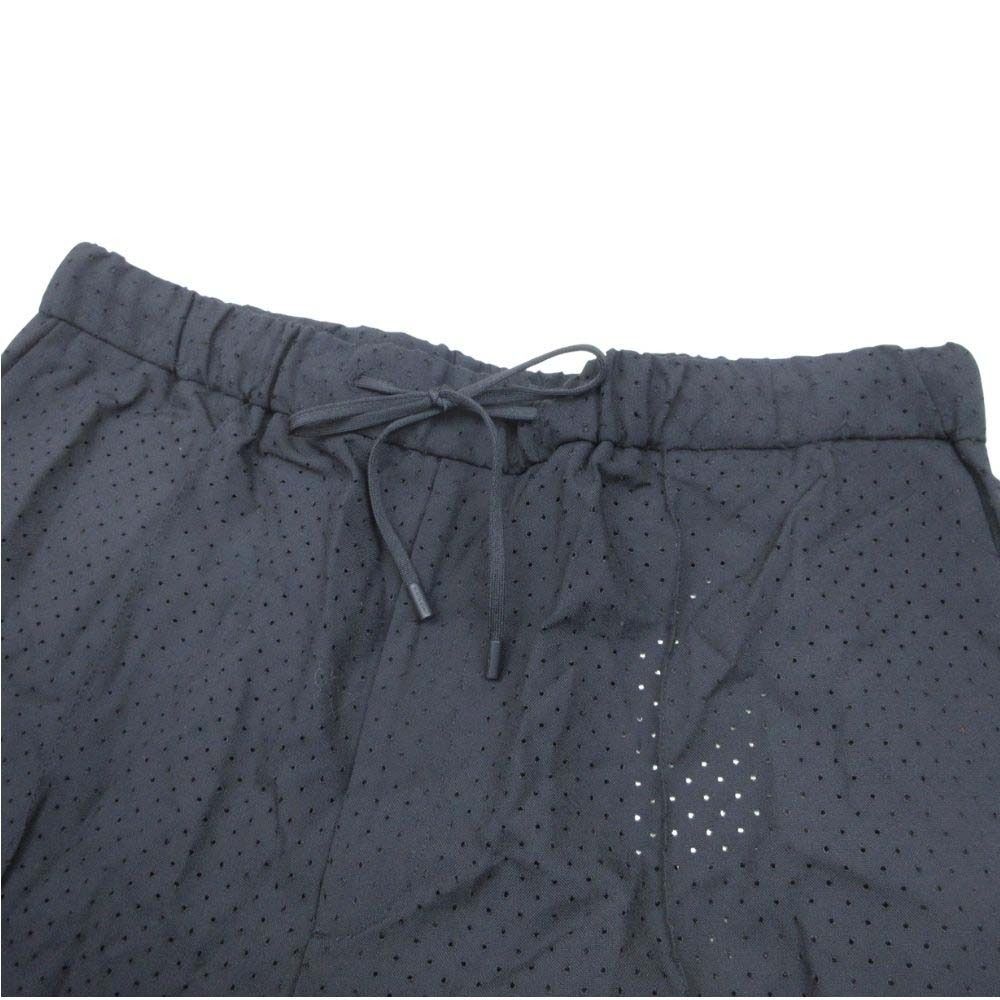 Fendi Perforated Dot Tapered Easy Pants Center Seam Trousers Wool 50 Black — view 3