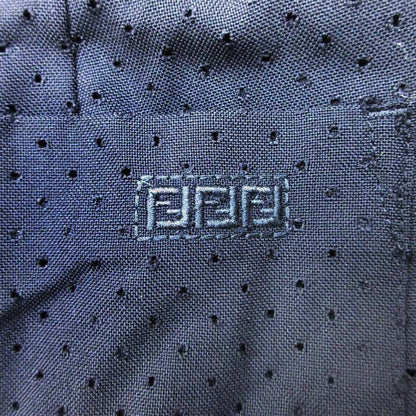 Fendi Perforated Dot Tapered Easy Pants Center Seam Trousers Wool 50 Black — view 6