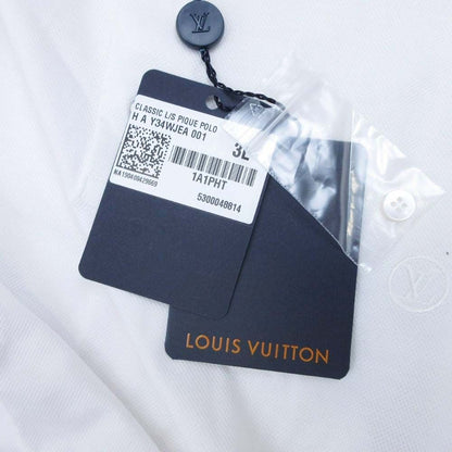 Louis Vuitton LV Logo One Point Embroidery Long Sleeve Polo Shirt Pique Fabric — view 7