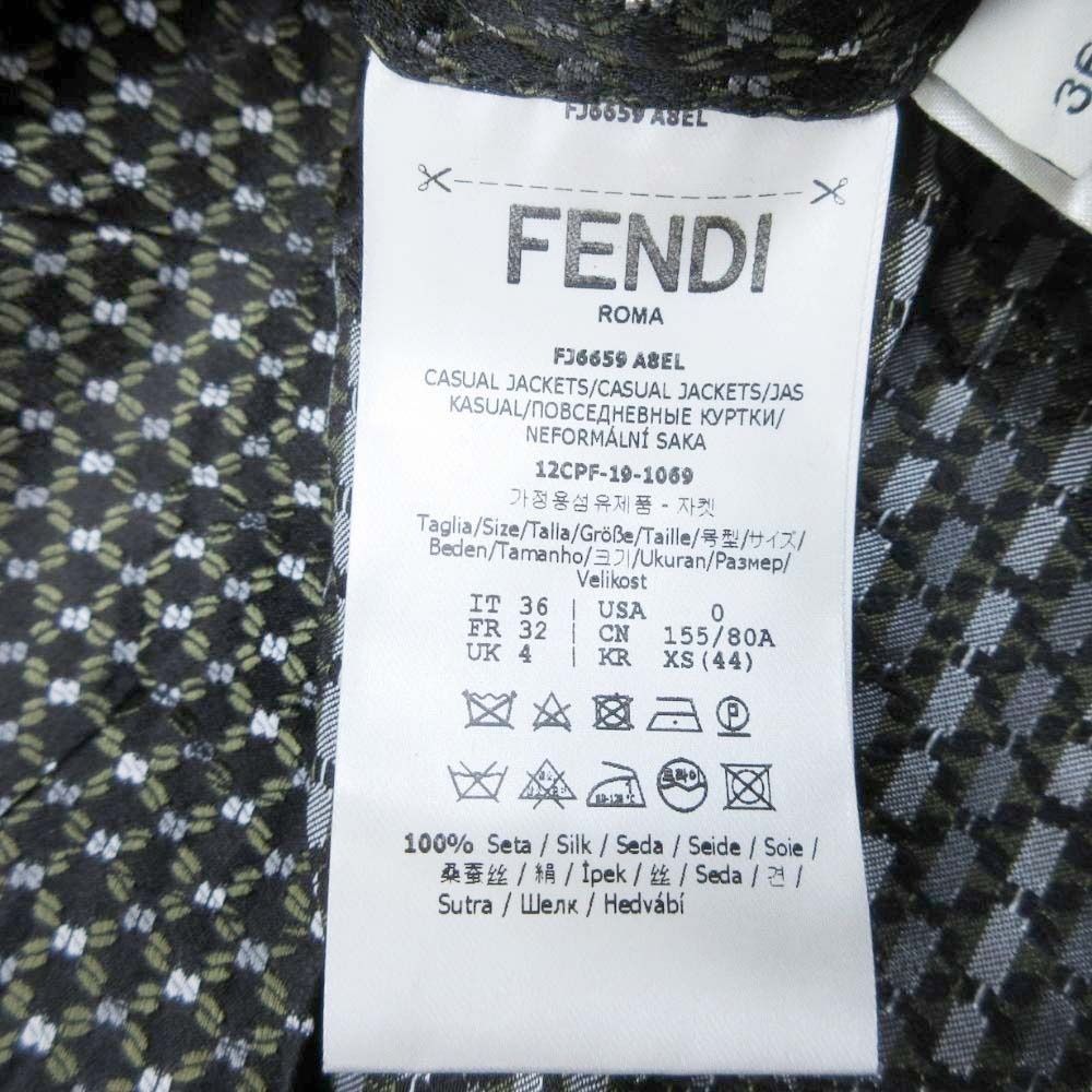 Fendi Silk Jacquard Shirt Jacket Gradient — view 8