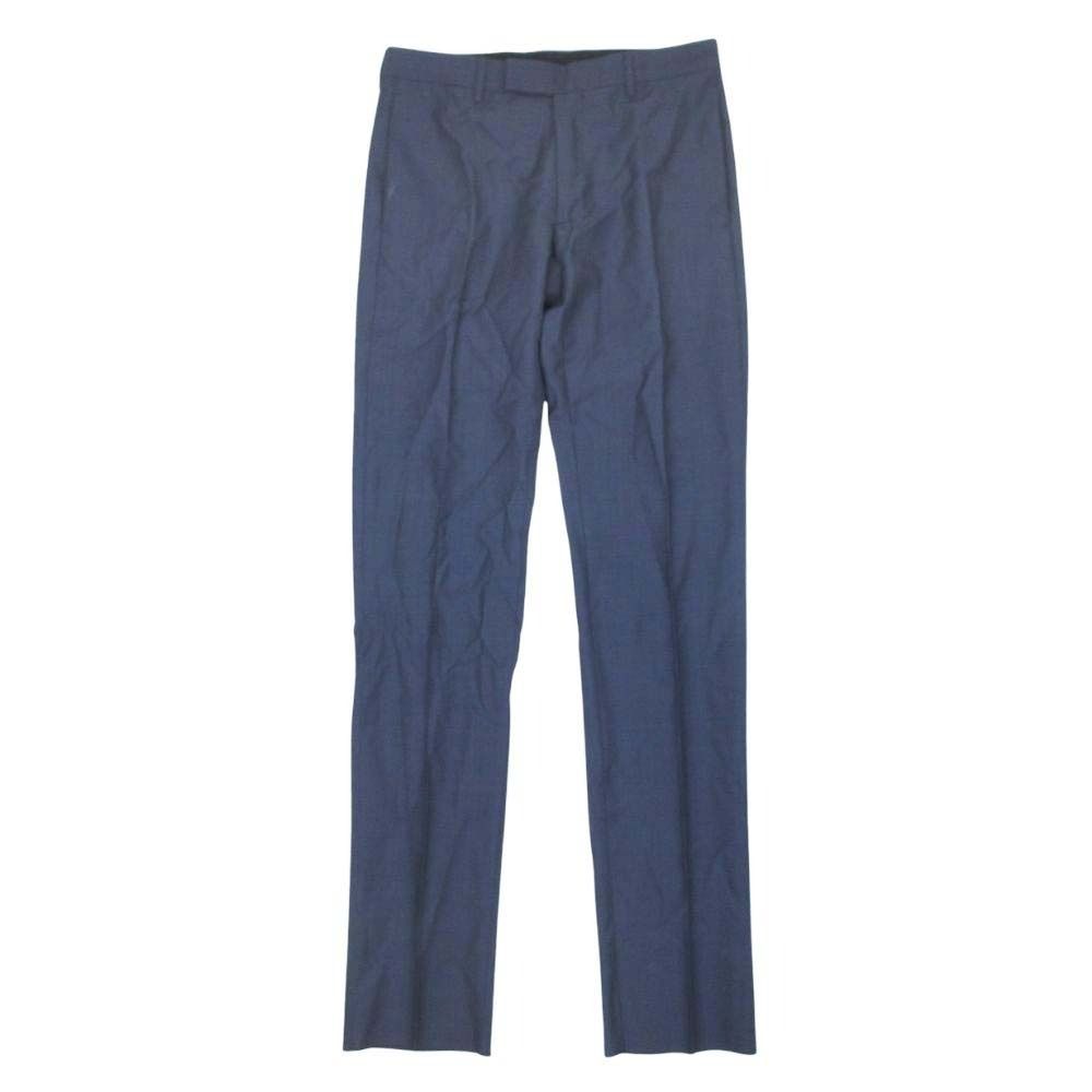 Dior Wool Mohair Trousers No Tuck Tapered Pants 46c Navy