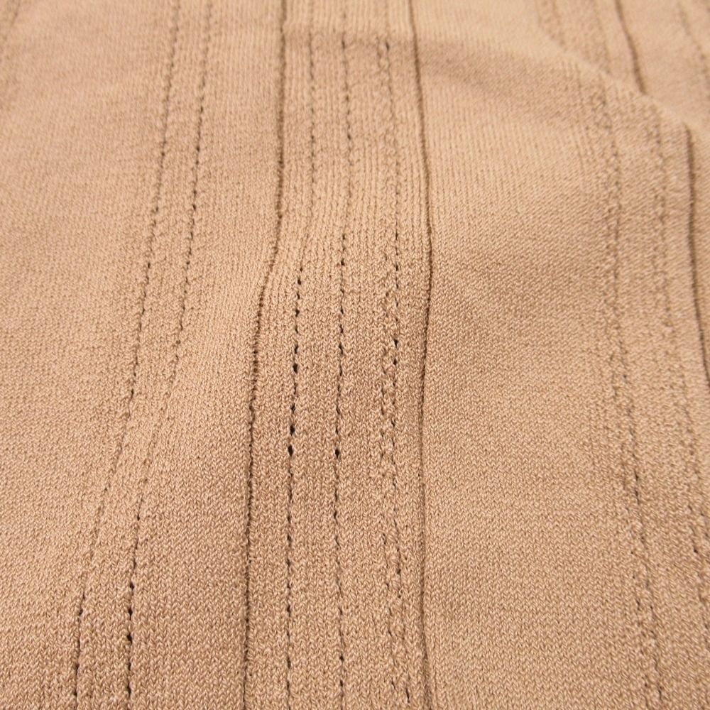 Louis Vuitton Ruffle Long Sleeve Knit Top L Brown Sweater — view 6