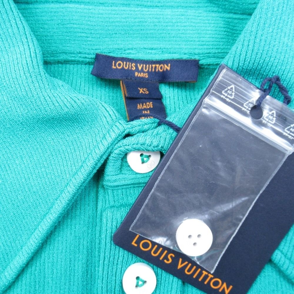 Louis Vuitton Rib Knit Sweater Polo Shirt Long Sleeve Logo Pullover Top XS — view 7