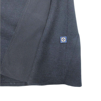 Louis Vuitton Knit Top Wool Silk Chiffon Ruffle Frill Top Open Shoulder S Black — view 5