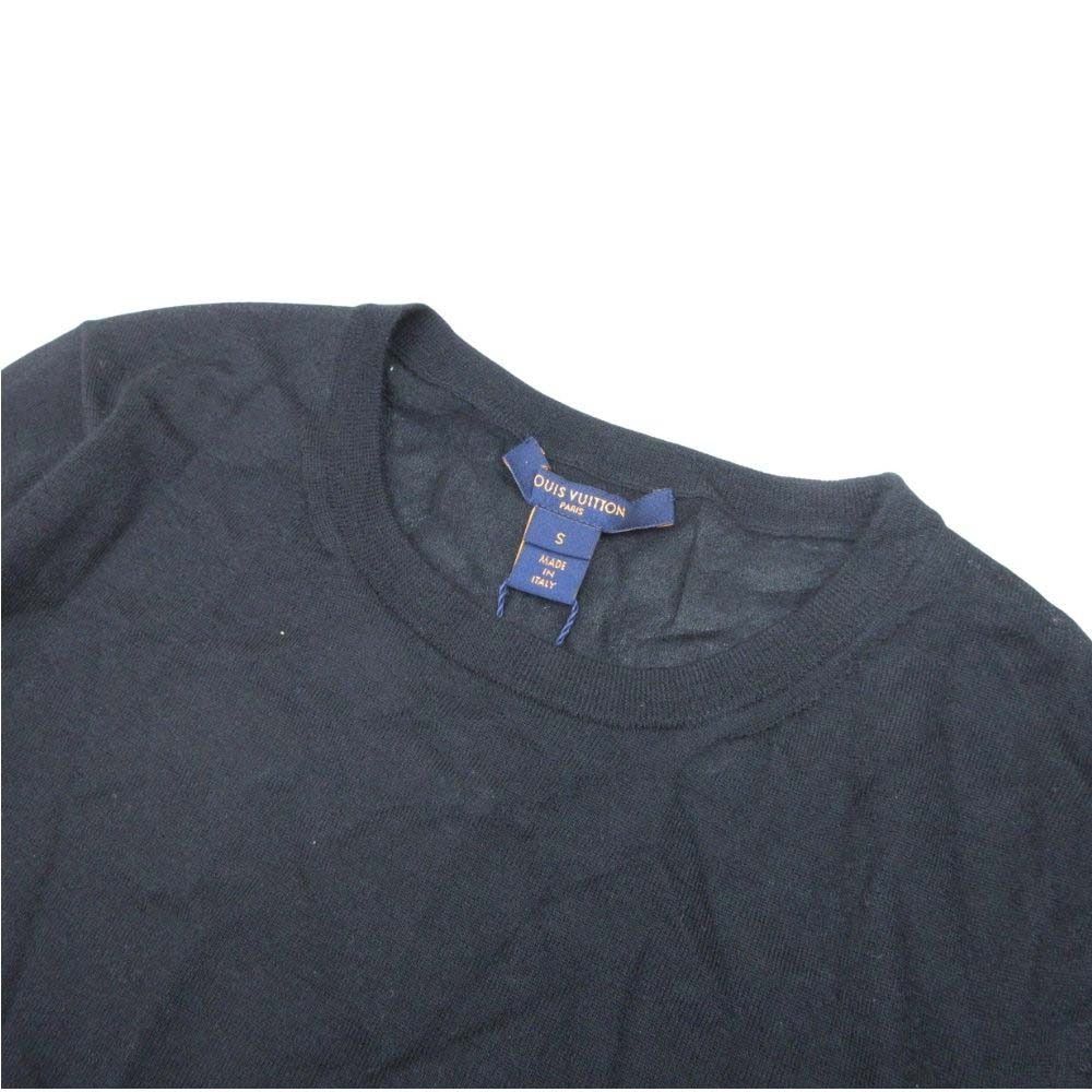 Louis Vuitton LV Logo Sheer Knit Cashmere Long Sleeve Top Lightweight Top S — view 3