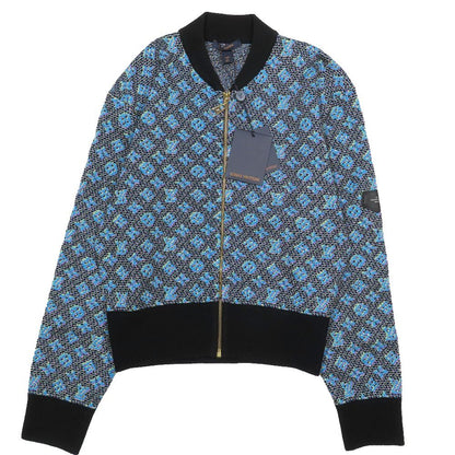 Louis Vuitton Monogram Jacquard Zip Up Jacket Silk Blend All Pattern M Blue