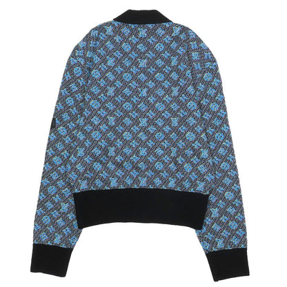 Louis Vuitton Monogram Jacquard Zip Up Jacket Silk Blend All Pattern M Blue — view 3