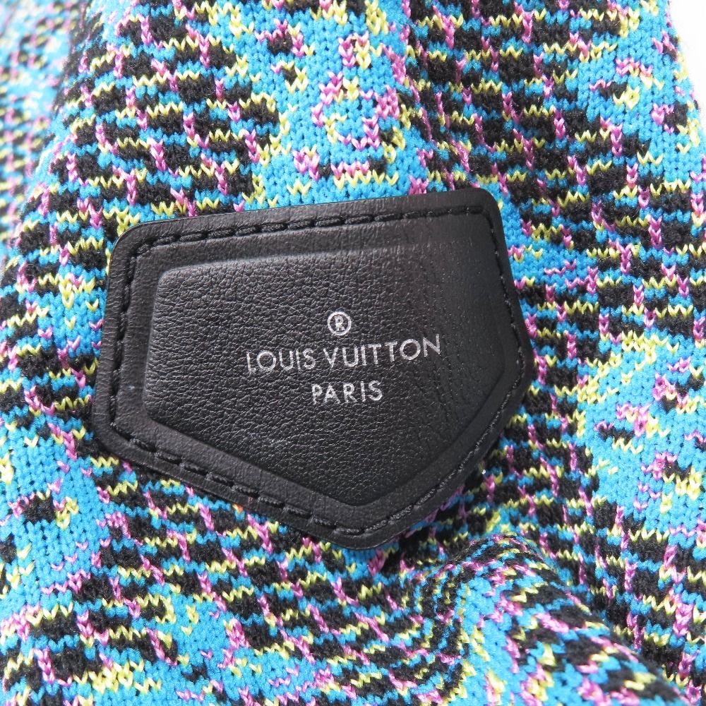 Louis Vuitton Monogram Jacquard Zip Up Jacket Silk Blend All Pattern M Blue — view 4