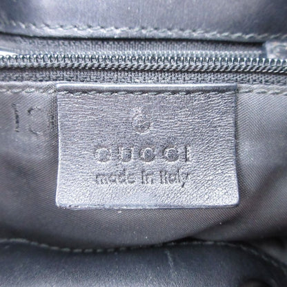 Gucci GG Canvas Bamboo Drawstring Shoulder Bag Dark Brown Black — view 7