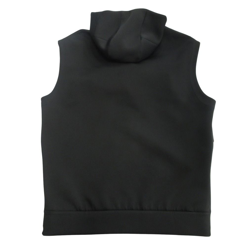 Prada Sports Technical Sleeveless Hoodie Vest Rubber Logo S Black — view 2