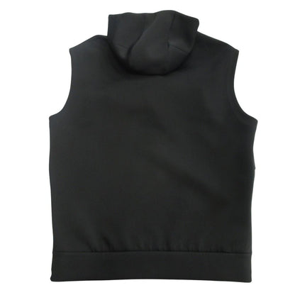 Prada Sports Technical Sleeveless Hoodie Vest Rubber Logo S Black — view 2