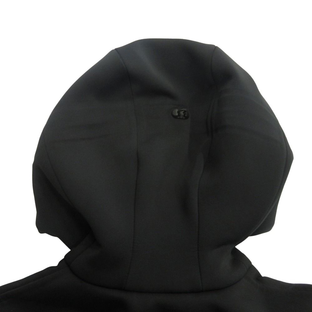 Prada Sports Technical Sleeveless Hoodie Vest Rubber Logo S Black — view 5