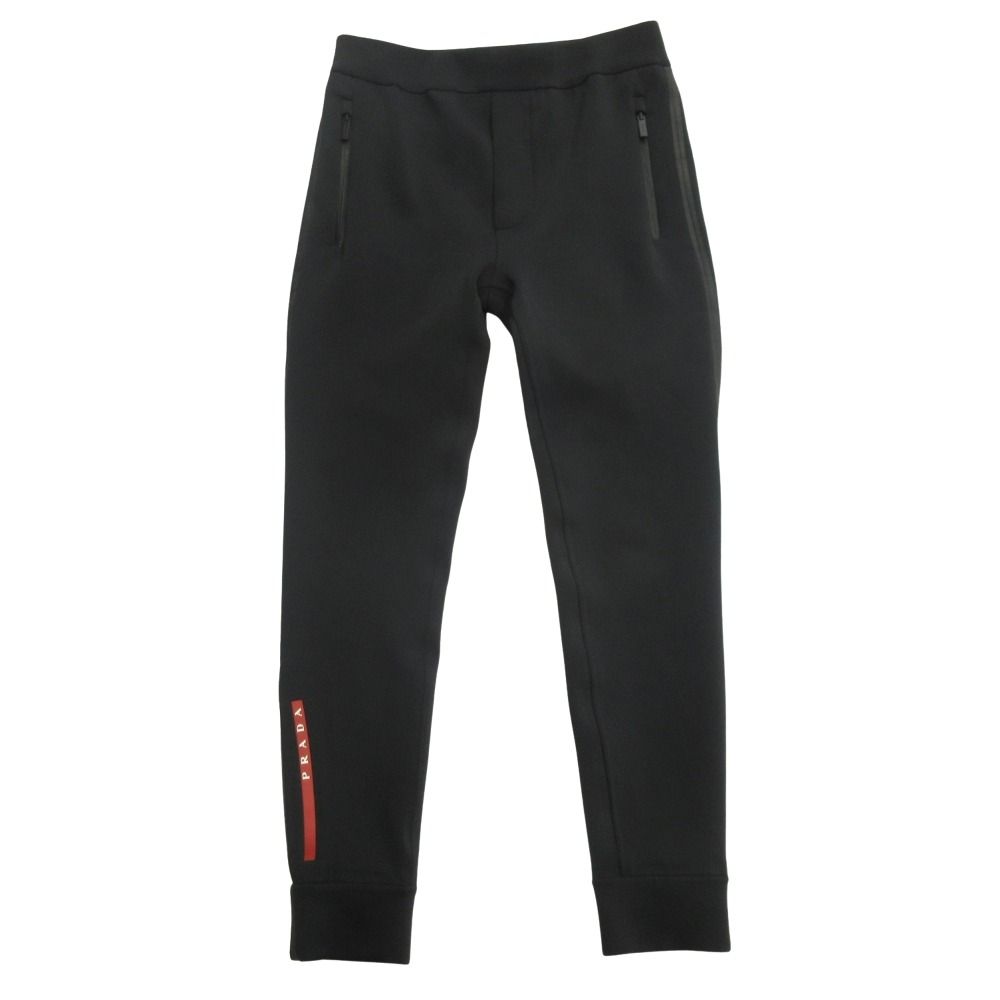 Prada Sports Technical Joggers Pants Trousers Easy Rubber Logo Slim Stretch S