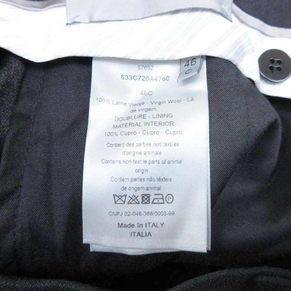 Dior Notak Trousers Summer Wool Tapered Pants 46c Charcoal Dark Gray — view 6