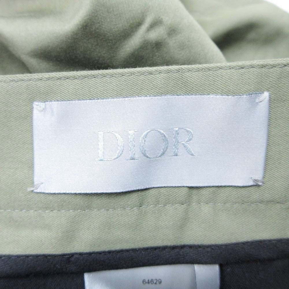 Dior CD Icon CD Logo Embroidery No Tuck Trousers Cotton Twill Tapered Pants 48 — view 6