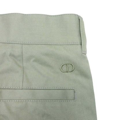 Dior CD Icon CD Logo Embroidery No Tuck Trousers Cotton Twill Tapered Pants 48 — view 3