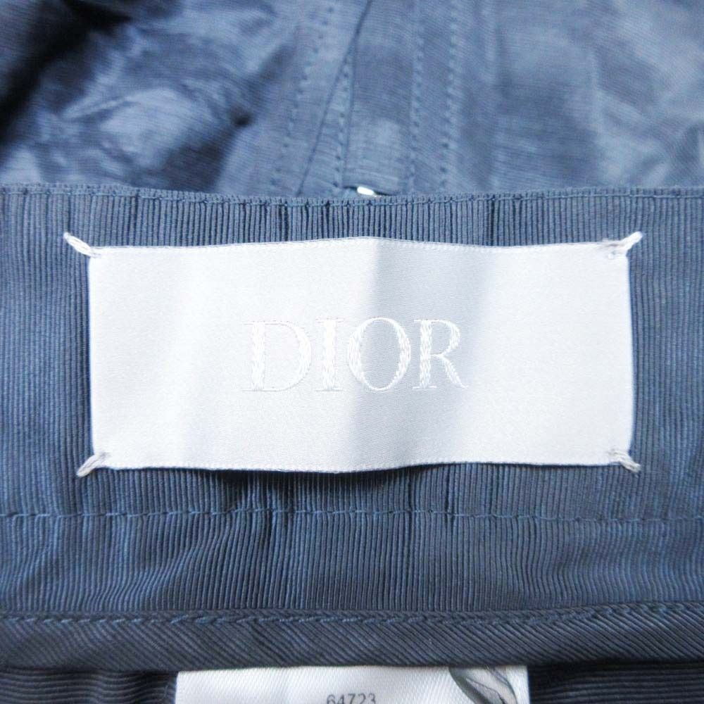 Dior Polysatin Zip Cargo Pants Work Tapered Silhouette Gloss 46 Navy — view 8