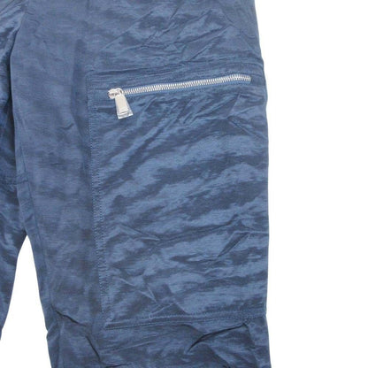 Dior Polysatin Zip Cargo Pants Work Tapered Silhouette Gloss 46 Navy — view 3