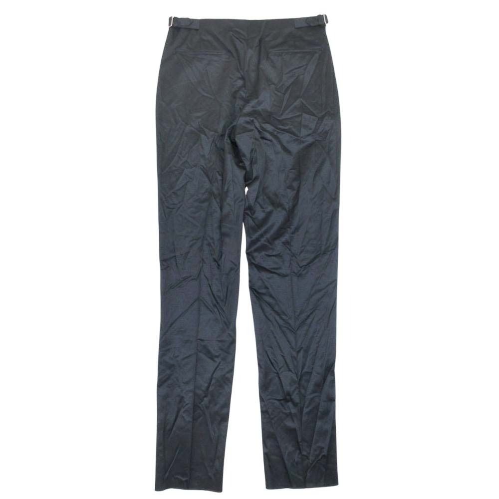 Dior Side Line Trousers No Tuck Pants Silk Blend Ajar Star 48c Black — view 2