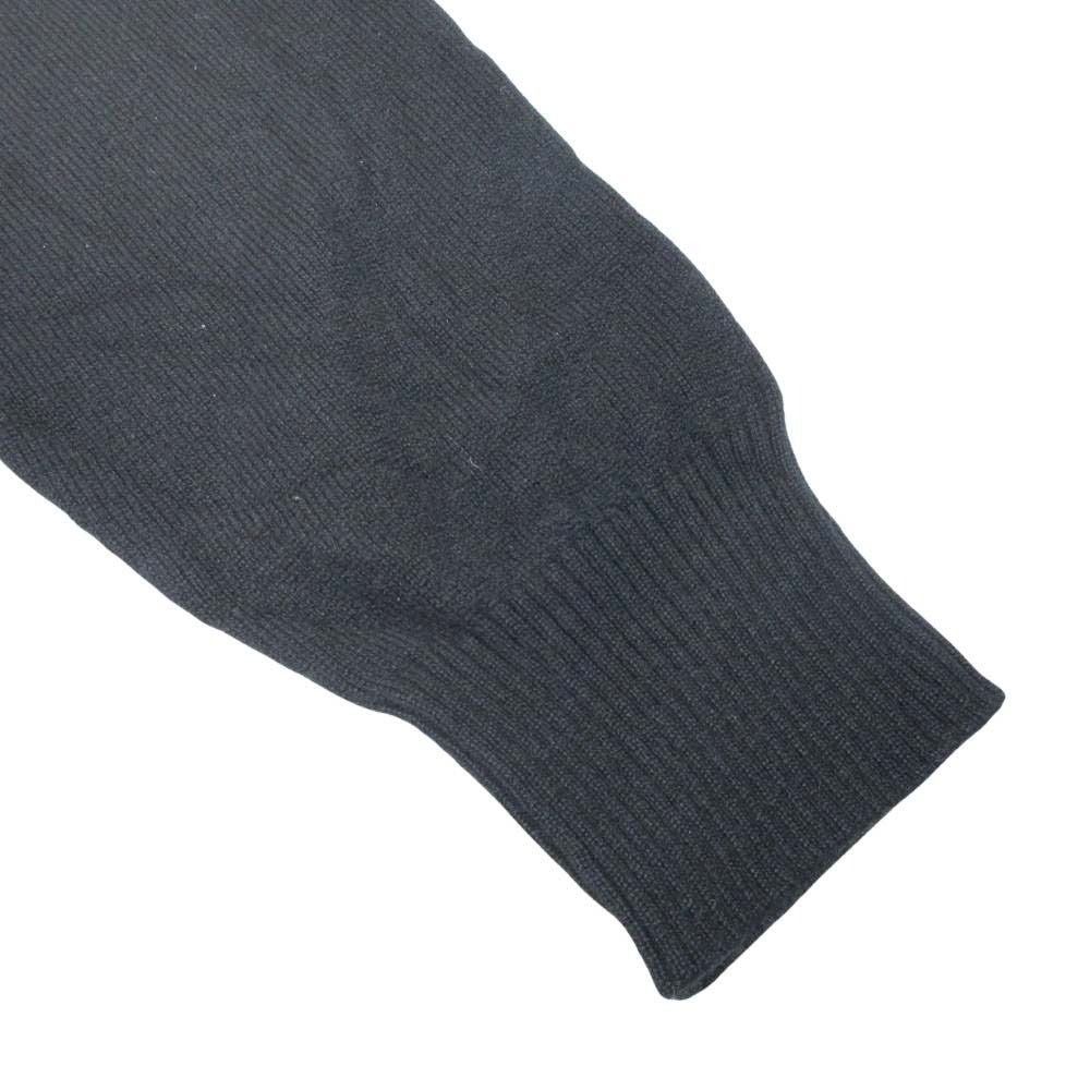 Dior Cashmere Knit Logo One Point High Gauge Sweater Top Pullover XL Black — view 4