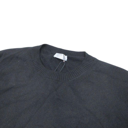 Dior Cashmere Knit Logo One Point High Gauge Sweater Top Pullover XL Black — view 5