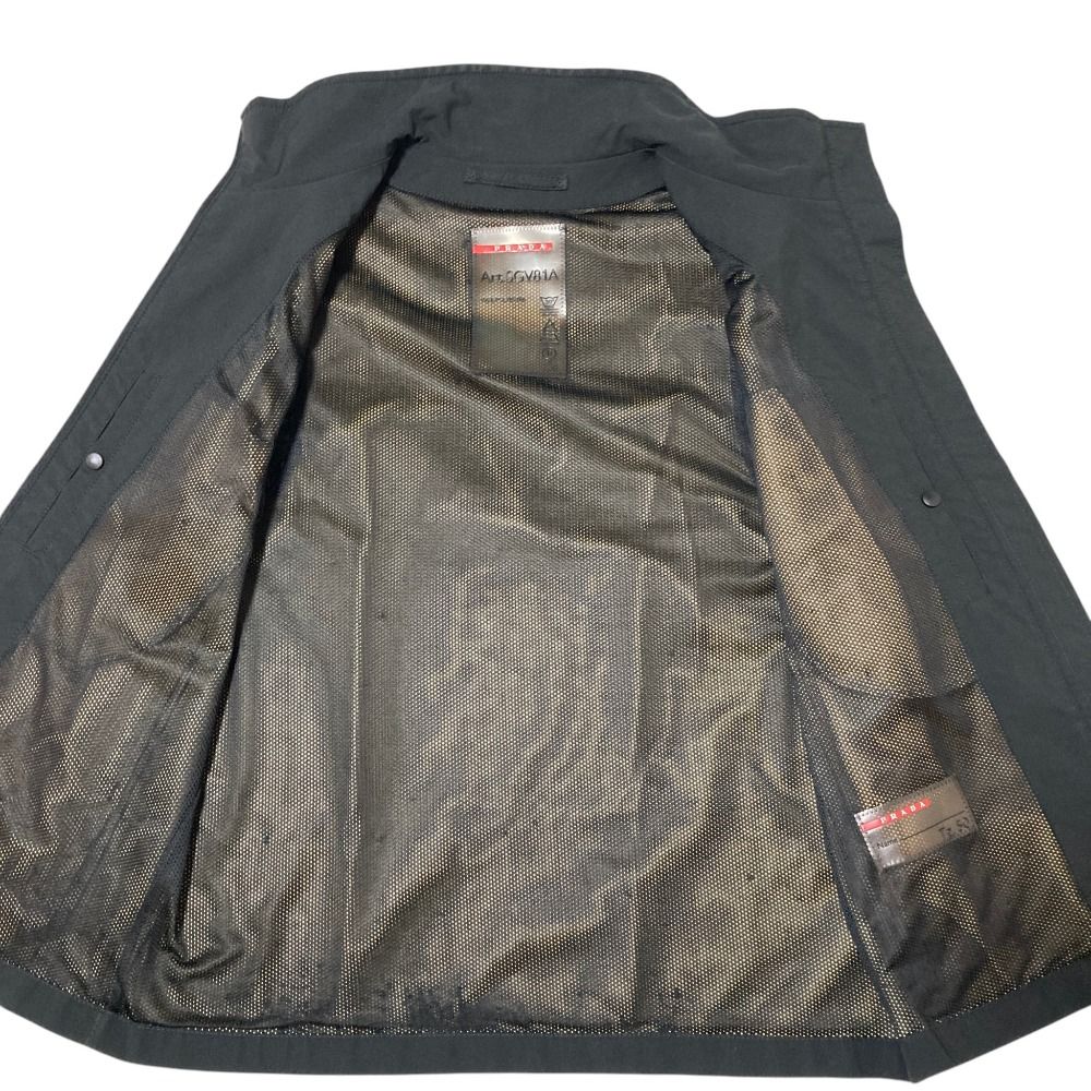 Prada Sport Zip Up Nylon Vest 50 Black — view 4